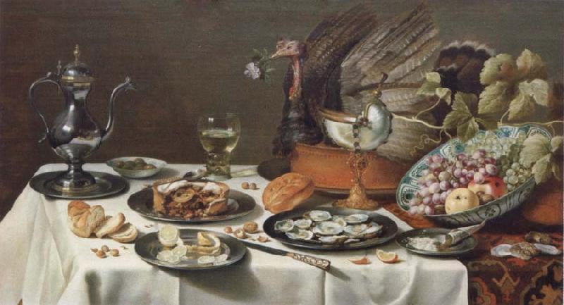 Pieter Claesz Style life with turkey oil painting image